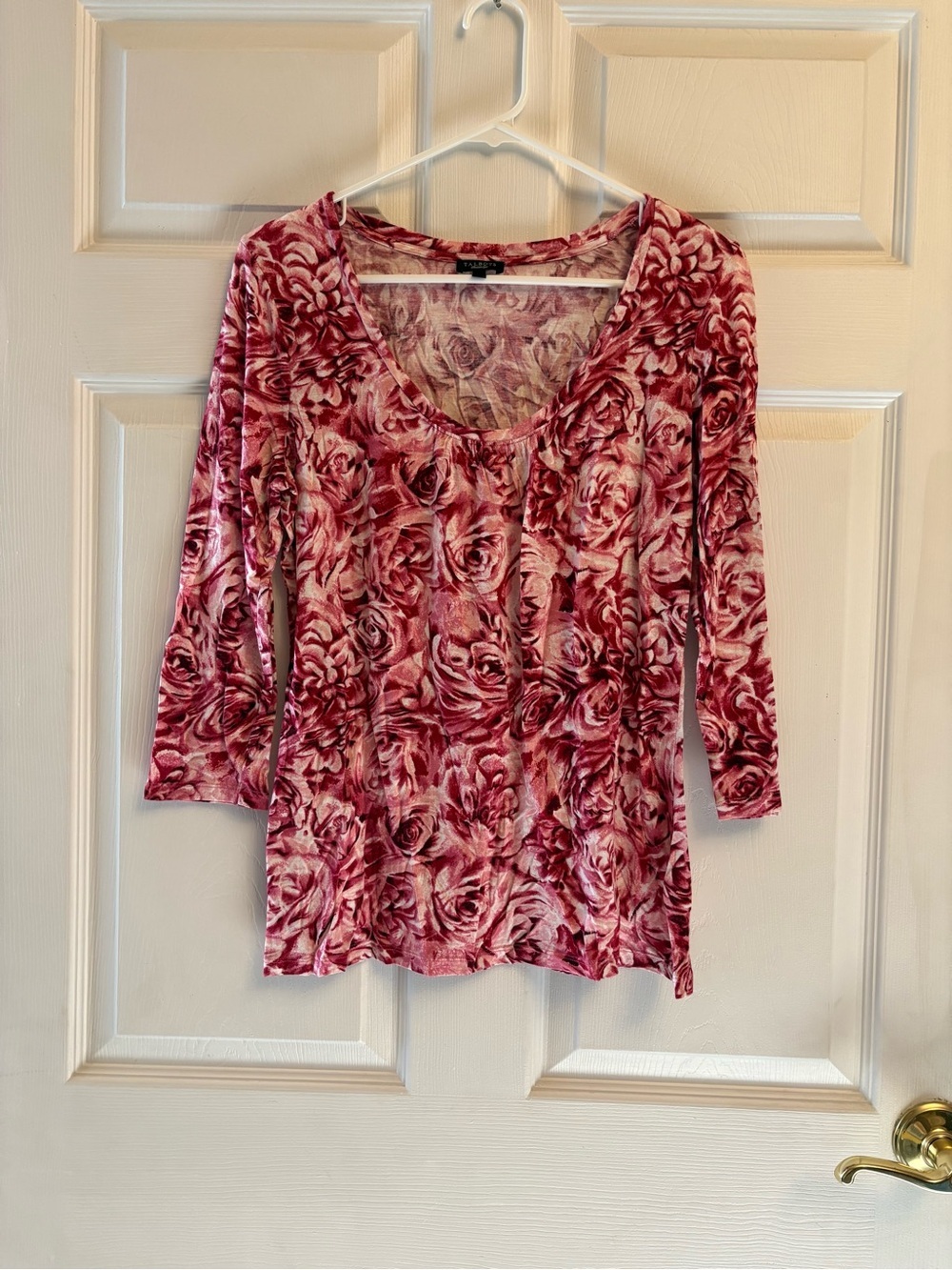 Women’s Talbots Pink Floral 3/4 Sleeve Top